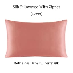 22 Momme Silk Zipper Pillowcase 1pc 100% Nature Mulberry Silk Muticolor Pillow Case For Healthy Standard Queen King