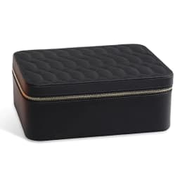 Leather Jewelry Storage Box Large Capacity Ring Necklace Storage Box Portable Earring Organizer Container Women's Bracelet Case