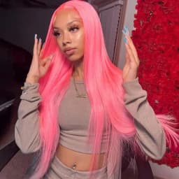 Pink Straight Wig 13x6 HD Lace Front Human Hair Wigs For Women Pre Plucked Hairline Brazilian Bleach Colored 13x4 Lace Frontal Wigs