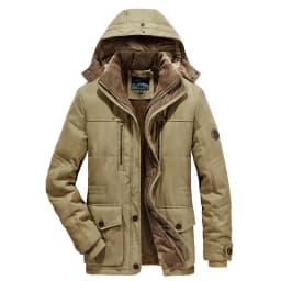 Men Winter New Windproof Hooded Thick Fleece Warm Parka Men Fashion Brand Coat Men Classic Casual Parka Jacket Men Size 6XL