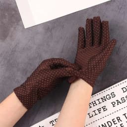 Fashion 1Pair Summer Spandex Elastic Spring Driving Gloves Sunscreen Dots Gloves Women Gloves