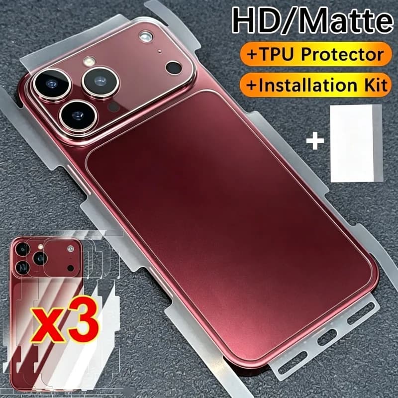 For Apple iPhone 18 17 16 Pro Max 18Pro 17Pro Wrap Side Edge Back Protector Scratch Autorepair Matte/HD Soft TPU Hydrogel Film