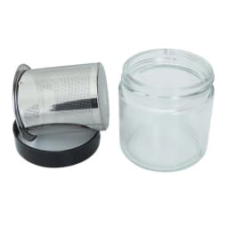 E0BF Diamond Washing Cup Cleaning Glass Jar Bottle with Metal Sieve Cleaner
