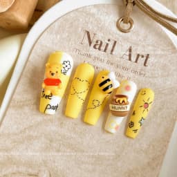 Winnie the Pooh Nail Accessories Cute mini Wearable Nails DIY Phone Case Fridge Magnets Hairpin Accessories cartoon Fun Gifts