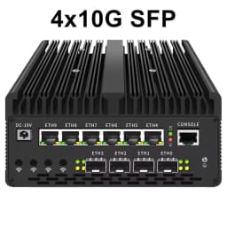Topton 6*2.5G LAN Solid Firewall Mini PC Ultra 9 185H 7 155H 4x/2x 10G SFP Intel vPro Thunderbolt 4 2xNVMe Proxmox Home Server