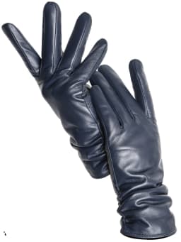 Simple Women's Gloves Winter Warm Plus Velvet Short Thin Touch Screen Gloves Driving Color Women's Leather Gloves High Quality