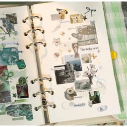 30sheets Retro Japanese Sticker Book Mirror Tide Star Light Old Dream Series Ancient Early Wind Handbook Decoration Landscape Ba