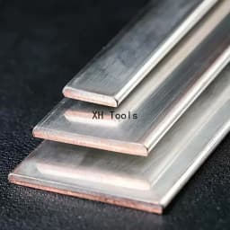 1Pcs Length 500mm T3 Tinned Copper Bar Purple Copper Flat Strip Thickness 2mm 3mm 4mm 5mm Conductive Grounding Plate Busbar