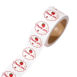 300Pcs/roll Strawberry Thank You Sticker Baking Gift Packaging Sealing Stickers Hand Account Decoration Stickers