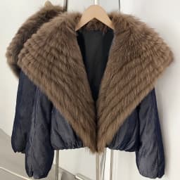 OFTBUY Oversized Quilted Outerwear Warm Winter Wear Smooth Zipper Duck Down Jacket Female Women Genuine Fox Fur Winter Coat