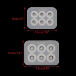 10MM Epoxy Resin Molds Big Hole Bead Silicone Mold Fit For Add-a-Bead Bracelet DIY Resin Jewelry Making