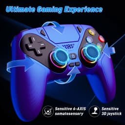 RGB Light Wireless Controller For PS5/PlayStation 5/Pro/Slim/PC Hall Effect Gamepad W/Marco/Turbo NO Drift Game Control Joystick