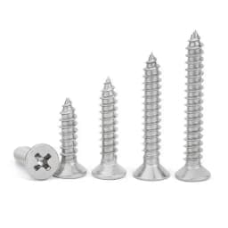 200pcs M2 M2.6 M3 Golden Silver Bronze Black Length 4-16mm 4 Color Steel Phillips Flat Countersunk Head Self-tapping Wood Screw