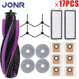 Spare Parts For JONR P20 PRO/T5 Pro Robot Vacuum Cleaner, Main Side Brush Hepa Filter Mop Cloth Mop Pad Dust Bag Replacement