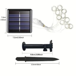 Solar LED String Lights Curtain Light Outdoor Garden Solar Copper Wire Fairy Lights Wedding Holiday Christmas Decor Solar Lamps