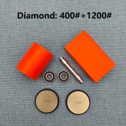 Rolling Blade Sharpener Set Diamond Grinding Disc Jade Fine Sharpening 15/20° Two Angles Non-slip Base Kitchen Sharpening System