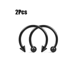 Punk C Shape Steel Nose Ring Horseshoe Lip Ring puncture Hook Clip Earrings Septum No Allergic Body Piercing Jewelry Nose Rings
