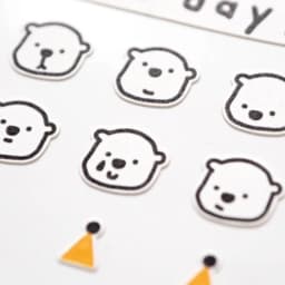 Korean Import Suatelier Mini Polar Bear Forest Paper Stickers Scrapbooking Diy Journal Cute Deco Kawaii Stationery Sticker 107