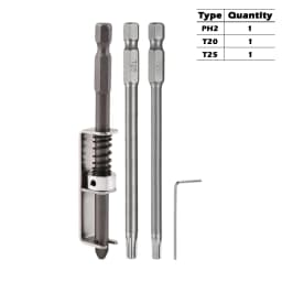 iLMH Spring-loaded Screw Holder Bit, Anti-Drop Screw Fixing Bit Power Tool Accessories, Drill Bit Holder for PH2 T20 T25 Screw