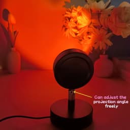 1PC USB Sunset Projection Lamp with 180° Rotatable Heart-Shaped Light, Perfect for Bedroom Decor, Photography Lighting & Room Am
