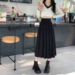 Modest Skirts for Women Korean Style Long Black Skirt Women's Pleated Skirt Long Skirts for Women Fashion 2023 Dazy A-LINE