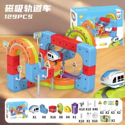 Brand-New Sell Well Anti-Gravity Magnetic Attraction Track Train Changeable Magnetic Magic Rail Car Electric Train Toy