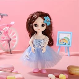 16cm DIY Dress Up Doll BJD Doll 1/12 with Clothes and Shoes Movable 13 Joints Cute Sweet Face Girl Gift Child Toys Princess Doll