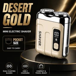 Mini Electric Rotary Shaver for Men USB Rechargeable 3D Floating Blade Washable Beard Razor for Home Travel
