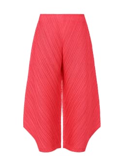 Miyake Pleated Side Slit Ankle-Length Pants Women Korean Fashion Causal Loose Wide Leg Pants Jff374