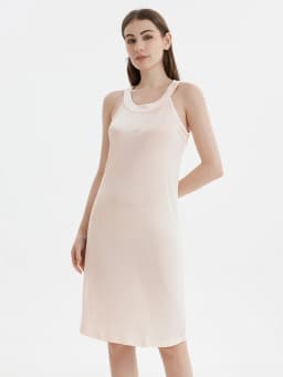 SuyaDream Women Solid Dresses Knitted Real Silk Halterneck Off Shoulder Mid Dress 2026 Spring Summer Elegant Clothes Green White