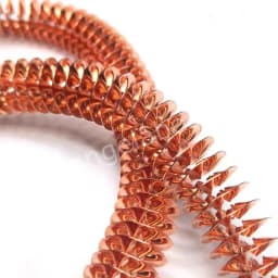 Copper Fin Tube T2 Copper High-efficiency Heat Dissipation Fins ID6-32mm Height 6mm Spiral Electric Heating Tube Pipe 1Meter