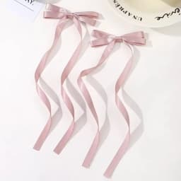 2pcs Long Tassel Ribbon Hairpin Cute Candy Bow Clip for Women Girls Party Gifts Headwear Side Clips Hair Accessories Wholesale