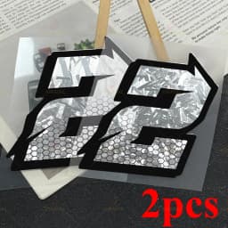 2PCS 5CM Holographic Number 0-9 Sticker Set, Waterproof Vinyl Decal for Car Motorcycle Body