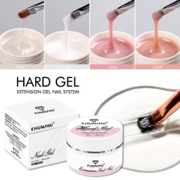 30ML Hard Gel For Nail Extension Milky White Builder Constructor Gel Self Leveling Reinforcement Nail Gels Camouflage Manicure