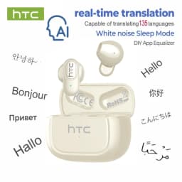 HTC NE51 TWS Wireless Earbuds Bluetooth 6.0 AI Translator ENC Noise Cancelling IPX5 Waterproof 14.2mm HiFi Stereo Headphones