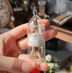 6Points DollHouse Miniature Magic Potions Retro Magic House Bryce Model BJD Potion Bottle Ob Scene Accessory Hourglass Gem Model