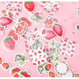 46pcs/30pcs/box Cute Strawberry Fresh Fruit Plants Florals Coffee Theme Magician Diary Journaling DIY Creative Seal Stickers