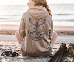 Whale Fish Sea Life Hoodie Pullover for Ocean Lovers Men Women Gift Diving Coconut Beachy Girl Autumn Fashion Sweatshirt Gifts