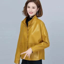 High-Quality PU Leather Jacket Women's 2024 Spring Autumn New Coat Short Korean Outwear Imitation Sheepskin Loose Ladies Tops