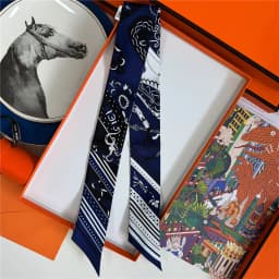 POBING 2025 New Style Binding Handle Hairband Silk Scarf 100% Mulberry Silk Amazon Celebration Twill Silk 5*86CM