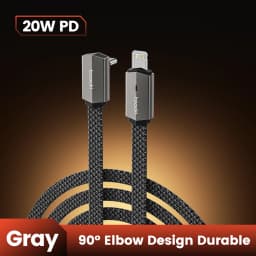 Toocki Type C To Lighting Cable 90° Elbow LED Indicator Aluminum Alloy USB Cable For iPhone 14 13 12 Pro Max Xs Xr 8 7 Plus iPa