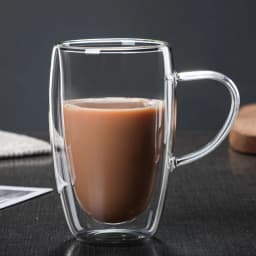 Double Wall High Borosilicate Glass Mug Heat Resistant Tea Milk Lemon Juice Coffee Water Cup Bar Drinkware Lover Gift Creativity