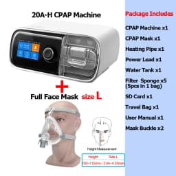 Resoxy 20AH Auto CPAP APAP household Sleep Therapy Machine With Sleeping Mask Heated Hose&Humidifier Portable Travel for Sleep
