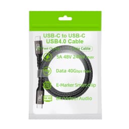 USB4 Cable 40Gbps 240W For Macbook Pro Thunderbolt 4/3 Type C Fast Charging Cable USB C to C Data Transfer M.2 SSD Cable 8K