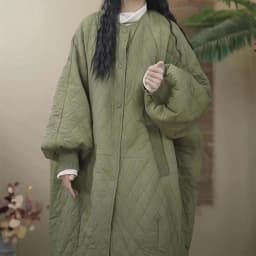 Oversize Quilted Jacket Autumn Winter Parkas Big Size Warm Long Cotton-padded Jacket Light Coat Long Sleeve Windproof Outerwear