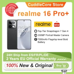 realme 16 Pro Plus 5G Smartphone EU Version Snapdragon 7 Gen 4 200MP Camera 7000mAh Battery 6.8'' AMOLED 144Hz Curved Screen New