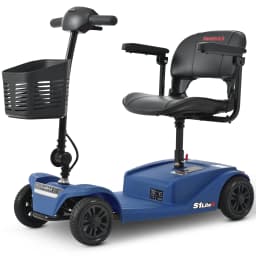 Four-wheeled Scooter for the Elderly, Removable 12AH Lithium Battery 250W Motor 15-30km Range Maximum 136 kg