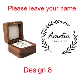Custom Wooden Ring Box Personalized Engagement Wedding Rings Bearer Case Valentines Day Gift for Couples