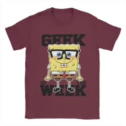 Men Spongebobs T Shirts Pure Cotton Tops Leisure Short Sleeve Crewneck Tees Gift Idea T-Shirts