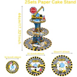 Construction Party Disposable Tableware Birthday Decoration Boy Baby Shower Excavator Truck Tractor Construction Birthday Decor
